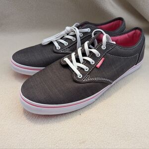 Vans Women's Lace Up Shoes, Sz 10, Grey/Pink